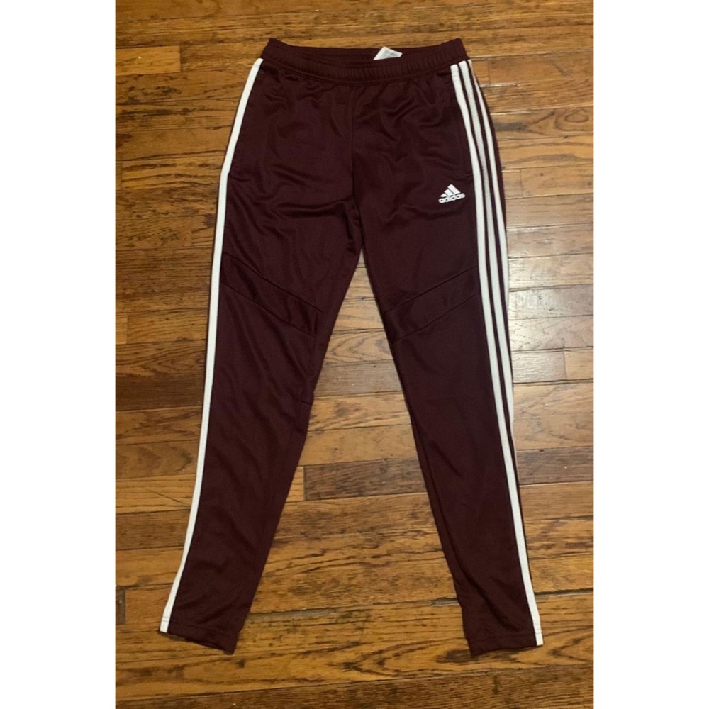 Maroon Adidas joggers